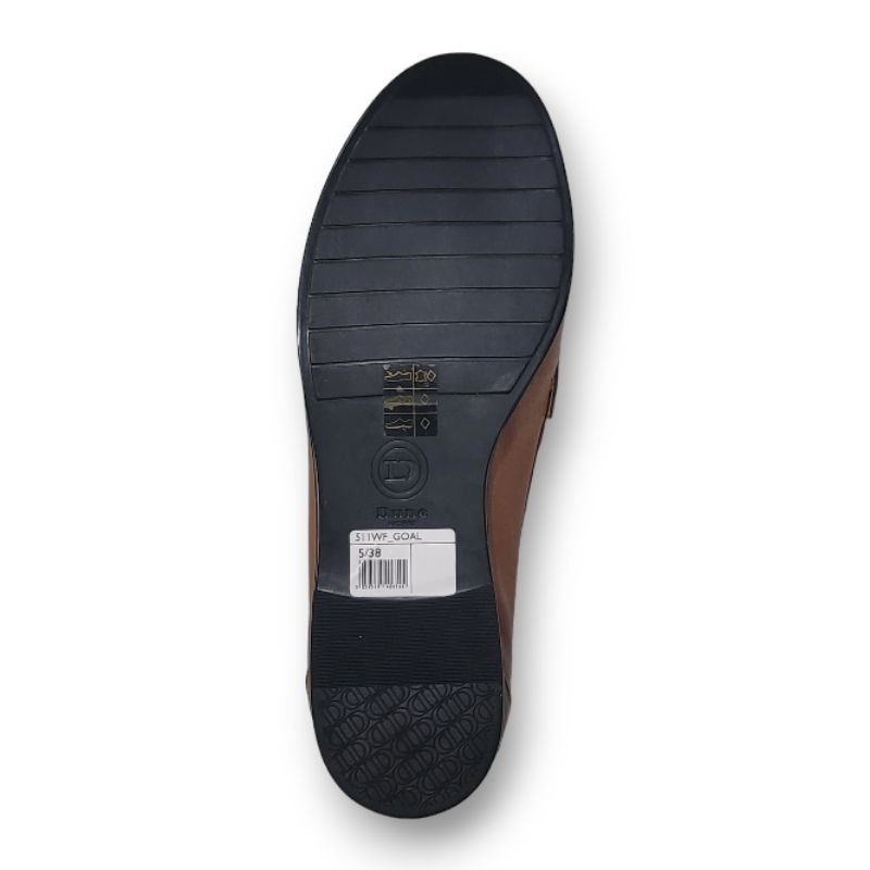 Giày Loafer Nữ, Giày Moca Nữ Đế Thấp Nơ Chuông Tua Rua Màu Nâu Size  36 - 41, Giày Hiệu Xuất Dư YAMI