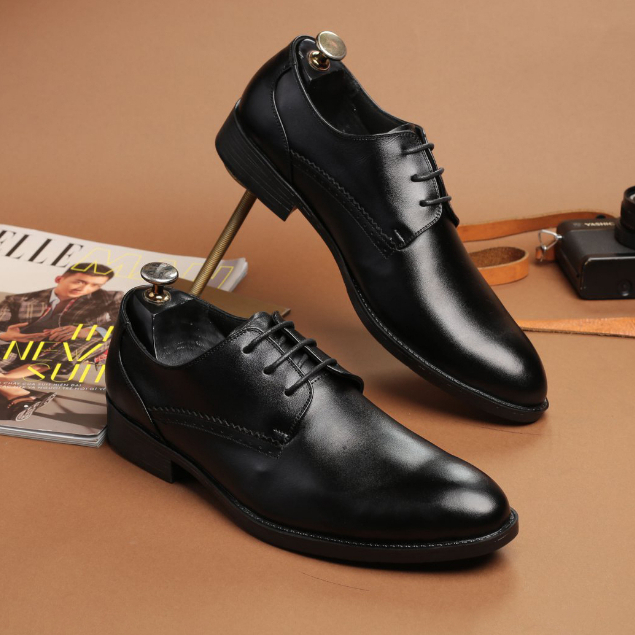 giày da nam, là thủ công da thật kiểu dáng Derby bảo hành 12 tháng - T204 | BigBuy360 - bigbuy360.vn