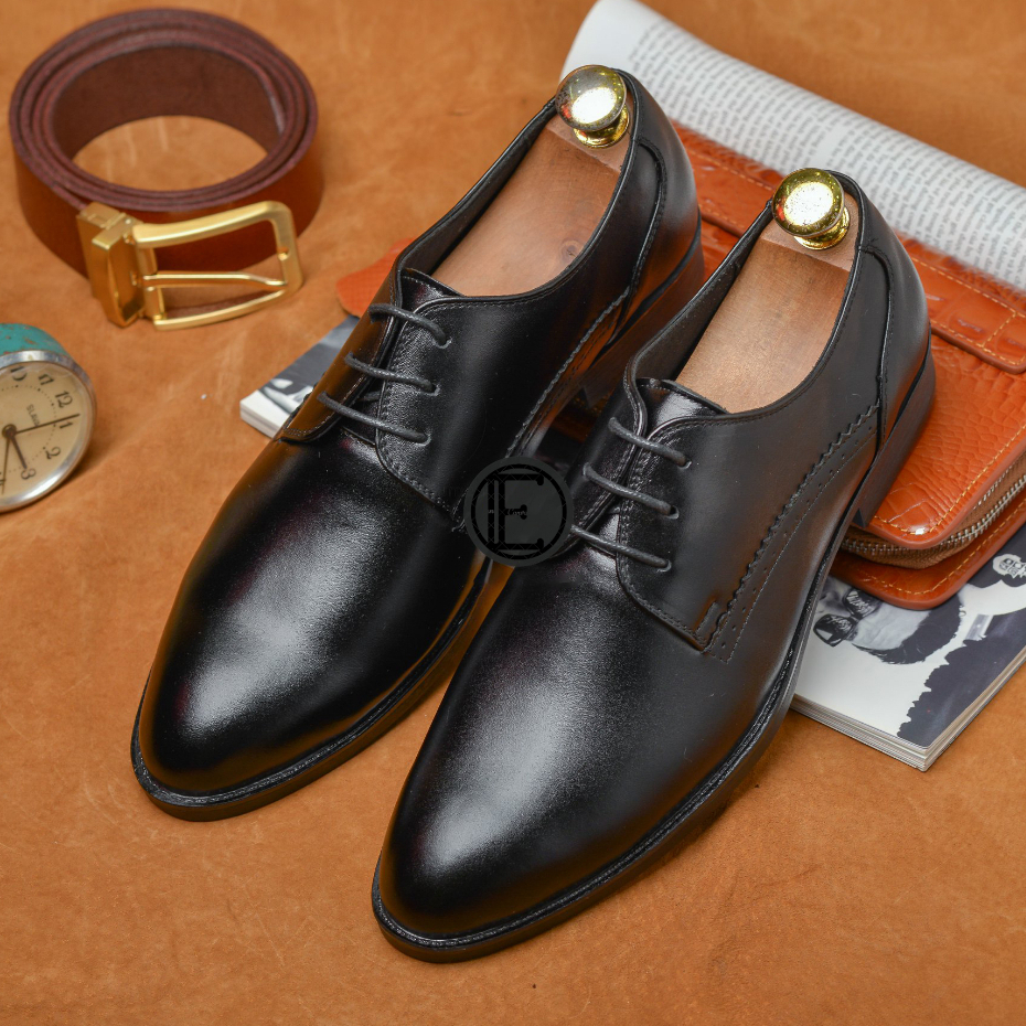 giày da nam, là thủ công da thật kiểu dáng Derby bảo hành 12 tháng - T204 | BigBuy360 - bigbuy360.vn