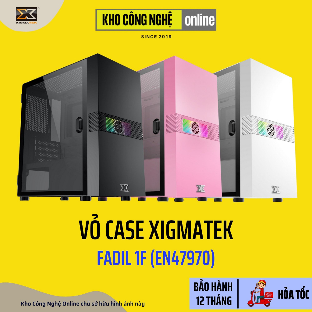 Vỏ Case XIGMATEK FADIL 1F (EN47970) - M-ATX, 1 SIDE TEMPERED GLASS, 1 FAN X20F (Hàng Chính Hãng)