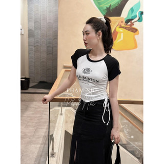 Áo thun croptop rút dây bigsize 60-85kg