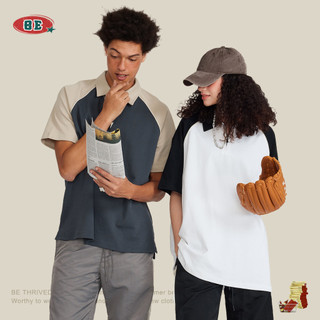 Áo thun polo zip cổ | be raglan polo shirt
