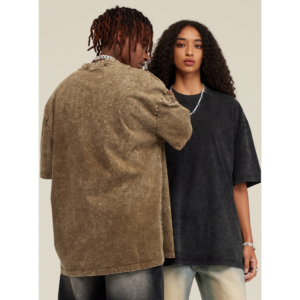 Áo Thun Wash Form Rộng Cao Cấp | BE Washed Basic Tee | 3T Streetwear