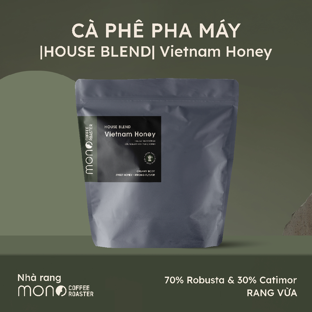 Cà phê Vietnam Blend Fine Robusta & Catimor hữu cơ, rang vừa, pha máy espresso, moka pot, french press MONO Coffee Lab