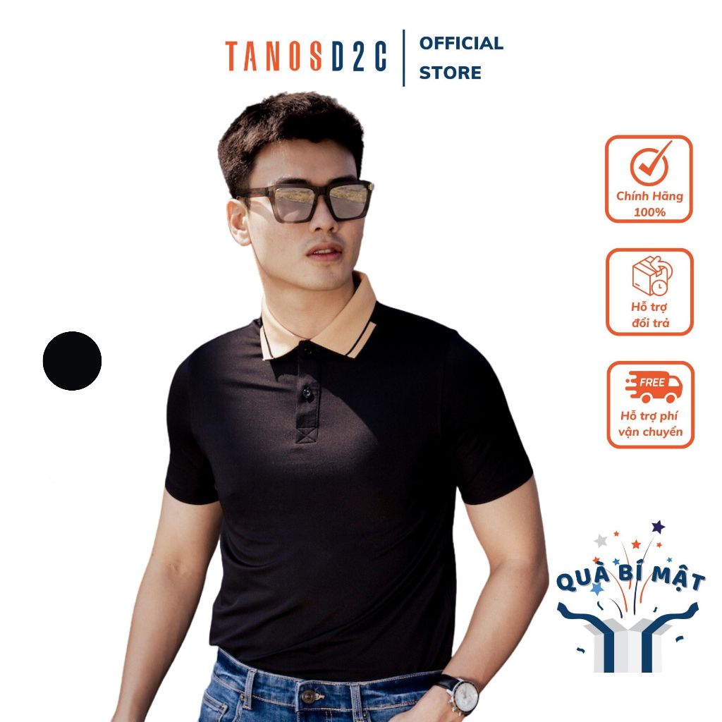 Áo polo nam basic TANOSD2C vải coolmax, cổ phối màu thanh lịch - A02-163