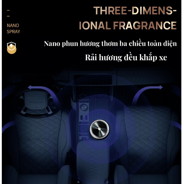 Khuếch tán tinh dầu ô tô cao cấp, Máy khuếch tán hương thơm thông min, Khử mùi, Máy lọc không khí ô tô