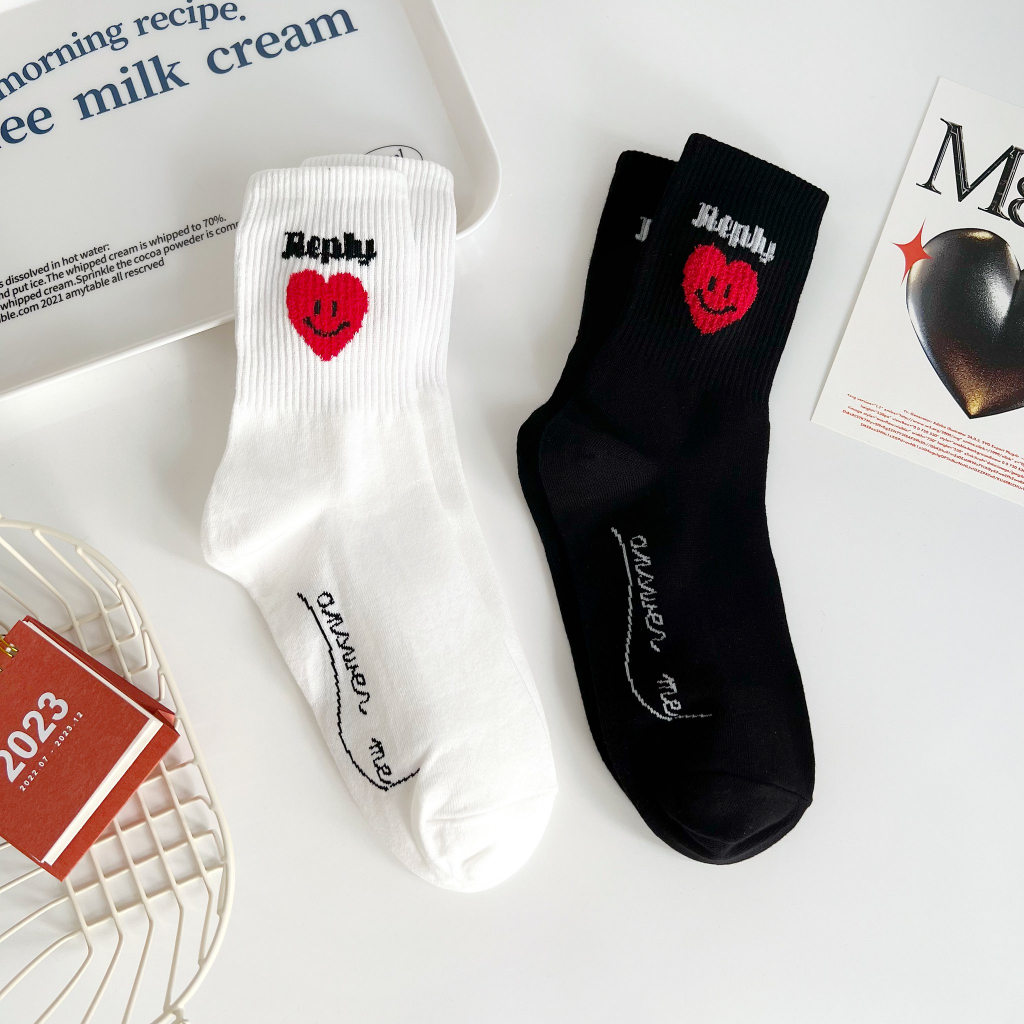Tất vớ unisex cổ cao REPLY THE HEART