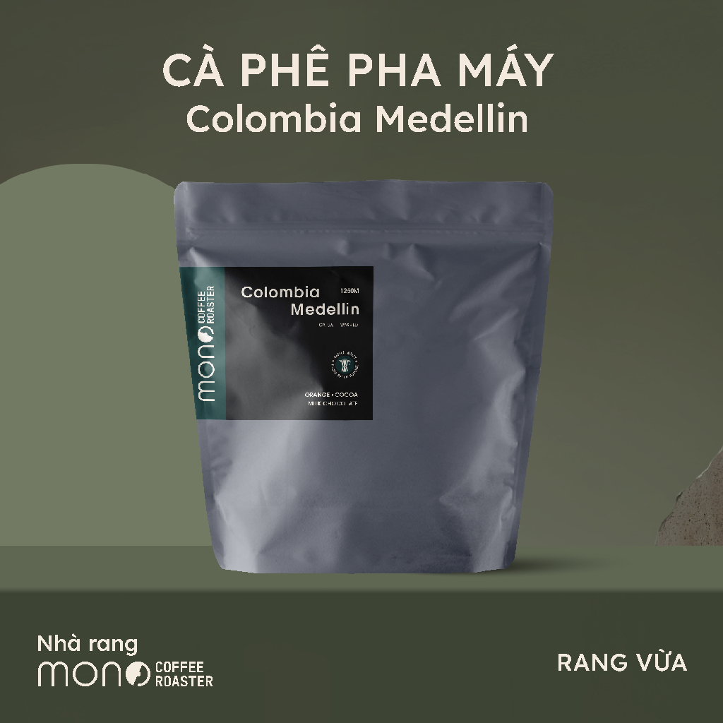 Cà phê espresso Arabica Colombia Medellin G1 rang xay, pha máy - Moka Pot - Staresso, rang vừa MONO Coffee Lab
