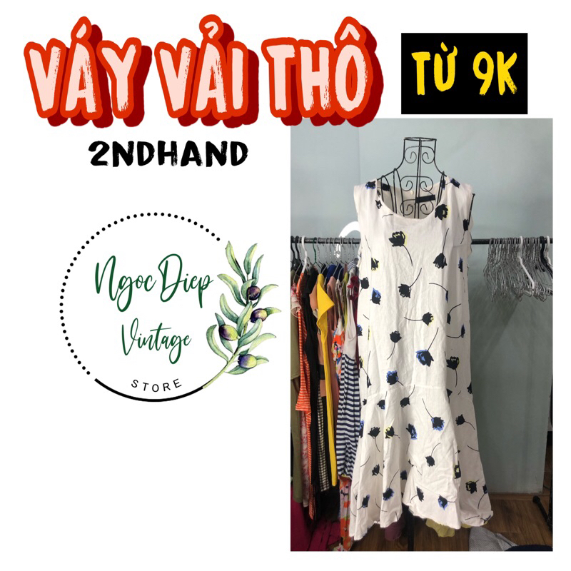 VÁY VẢI THÔ DÁNG SUÔNG - Hàng thùng/ secondhand