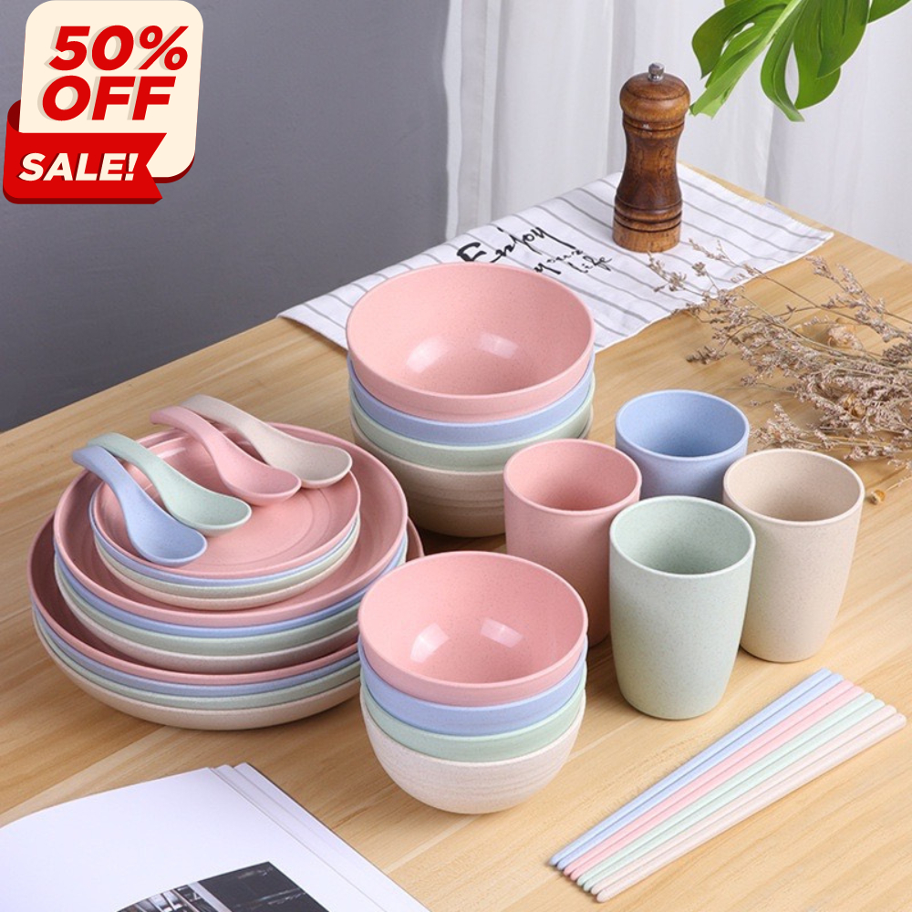 Bộ Chén Đĩa Bát (Tô) Đựng Thức Ăn AC Decor, Bát Đựng Thức Ăn Đa Năng Tiện Dụng Bằng Chất Liệu Lúa Mạch
