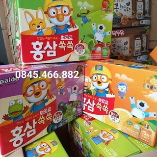 Hộp 10 gói nước hồng sâm trái cây paldo pororo hàn quốc