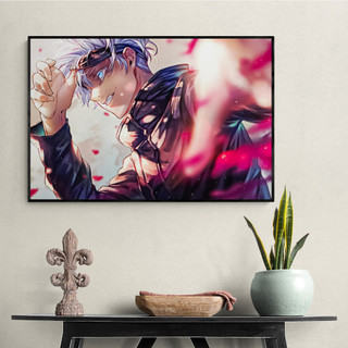 Tranh treo tường canvas chủ đề Jujutsu Kaisen tổng hợp mẫu 2, tranh decor, chất liệu canvas, kích thước 30x40 và 40x60cm