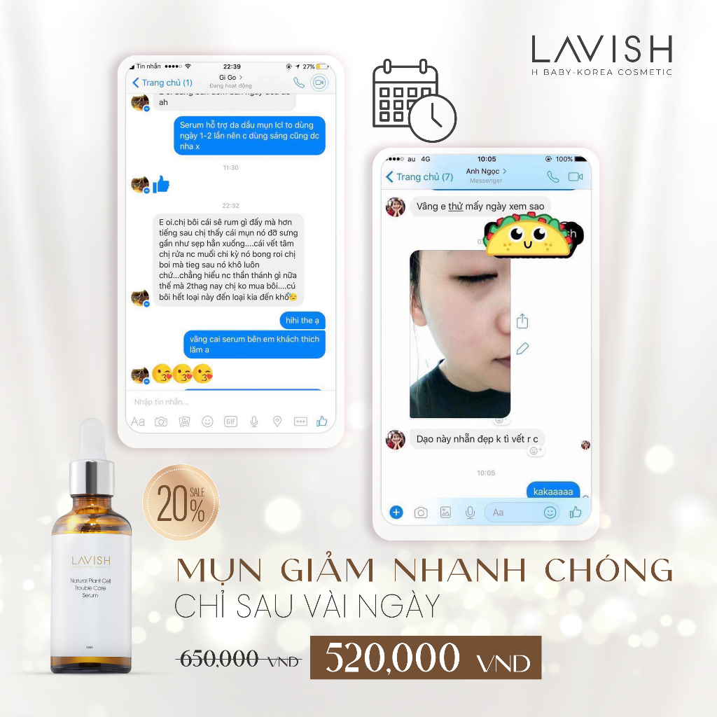 Serum Dành Cho Da Dâù Mụn Lavish H Baby 50ml