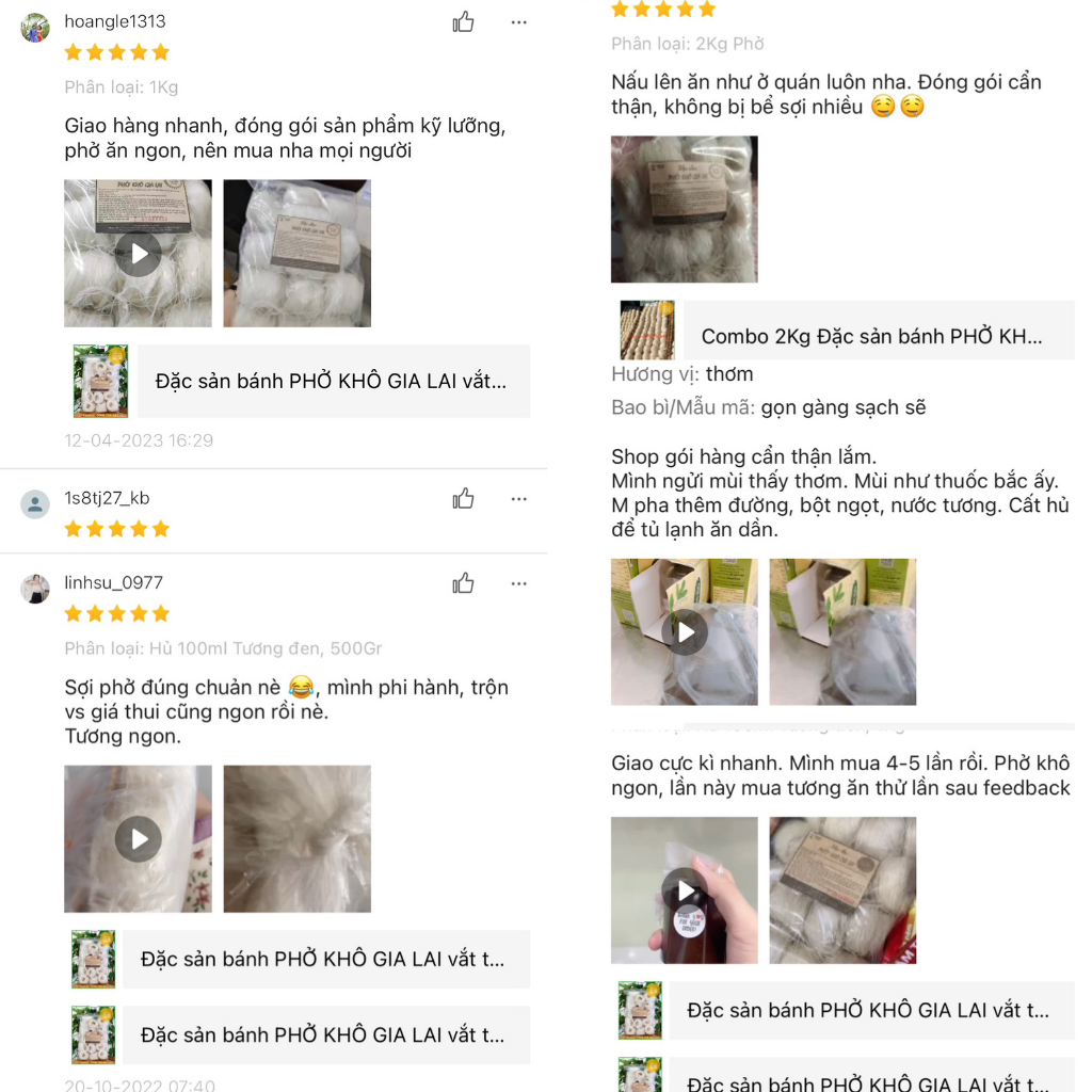 Đặc sản bánh PHỞ KHÔ GIA LAI vắt tay thủ công, 100% từ gạo nguyên chất, có bán TƯƠNG ĐEN siêu ngon