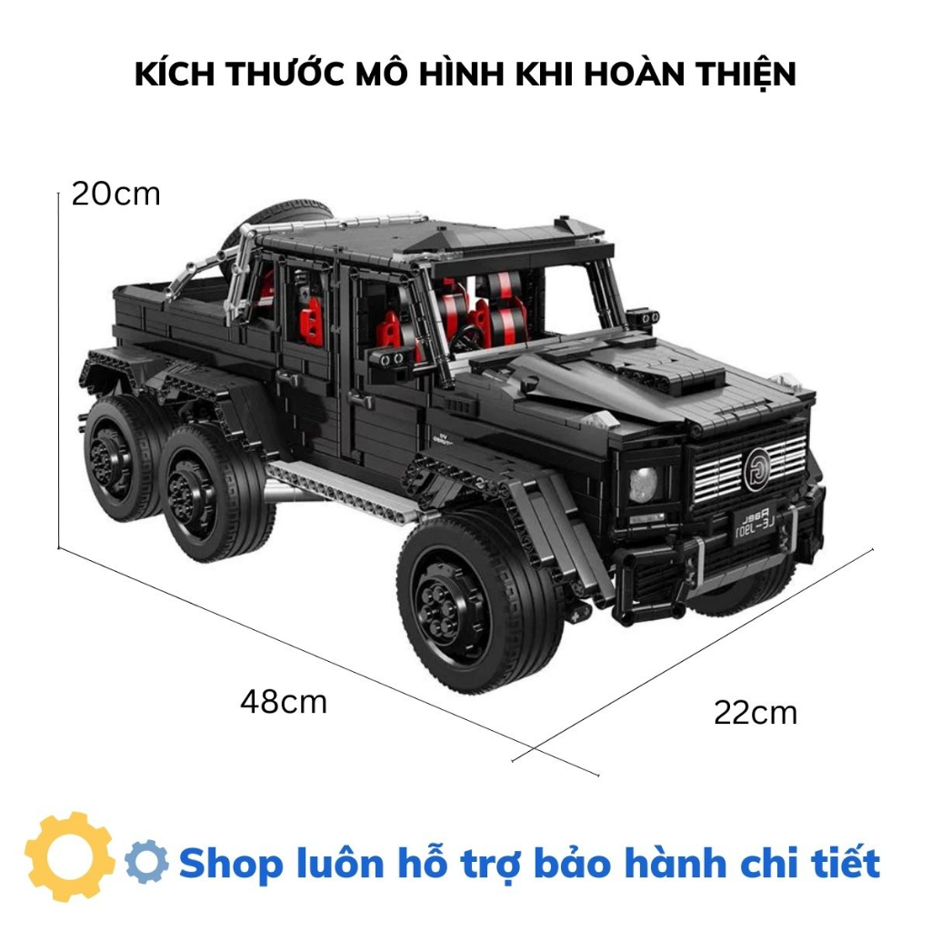 Mô hình lắp ráp technic siêu xe Land Cruise G63 3300 pcs tỉ lệ mô hình 1:8 cung cấp và bảo hành bới Mitago