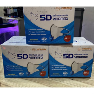 Hộp 10 cái Khẩu trang 5D Mask quai thun, Khẩu trang 5D ôm sát