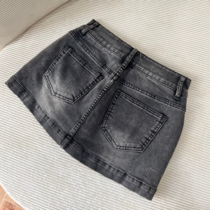 Chân váy quần bảo hộ cạp trễ denim MOON GREY by Whattowear | BigBuy360 - bigbuy360.vn