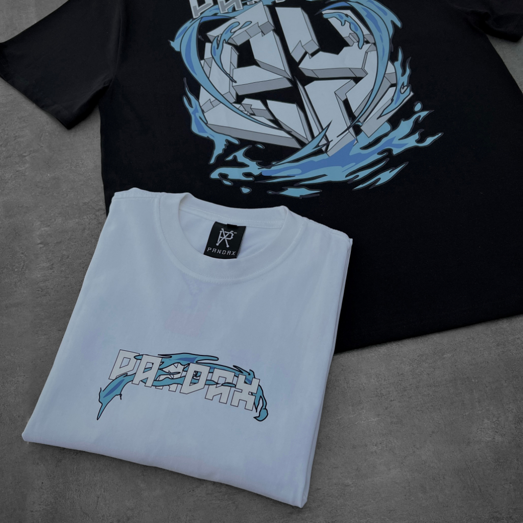 Áo thun local brand nam nữ Pandax Water logo , áo phông rộng unisex , basic tee 100% cotton chính hãng