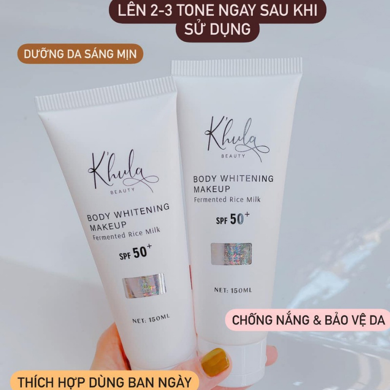Kem makeup body K’hula Beauty Whitening Makeup dưỡng trắng nâng tone tức thì, chống nắng SPF50+ tuýp 150ml - ROXI Beauty | BigBuy360 - bigbuy360.vn