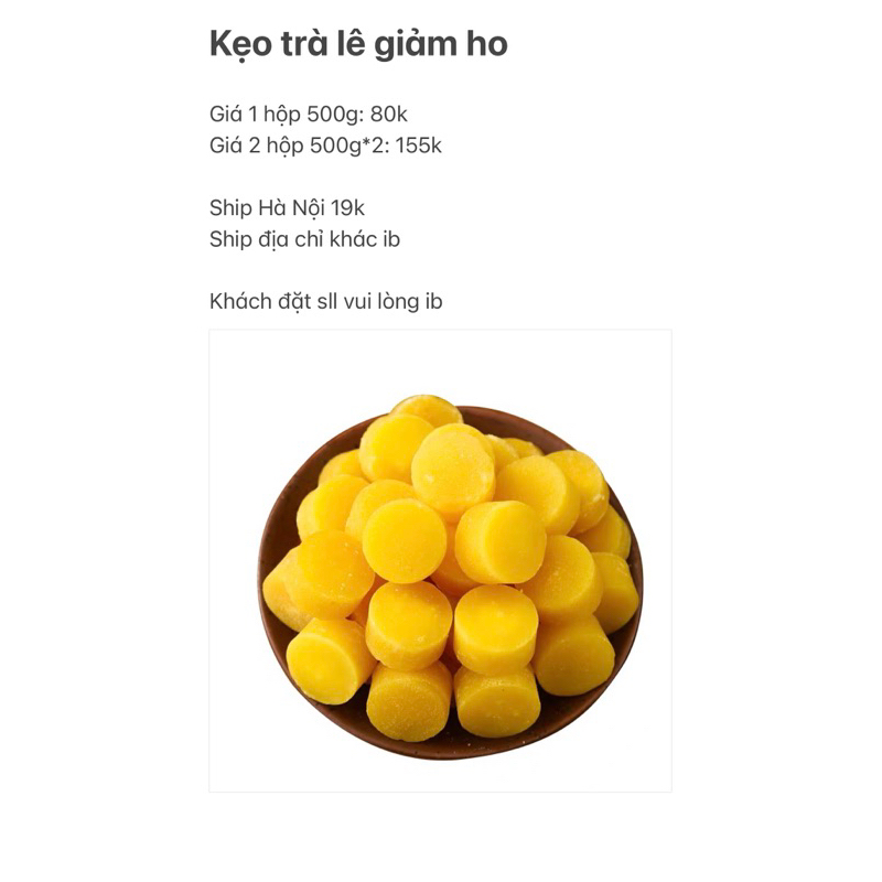 Kẹo trà lê giảm ho