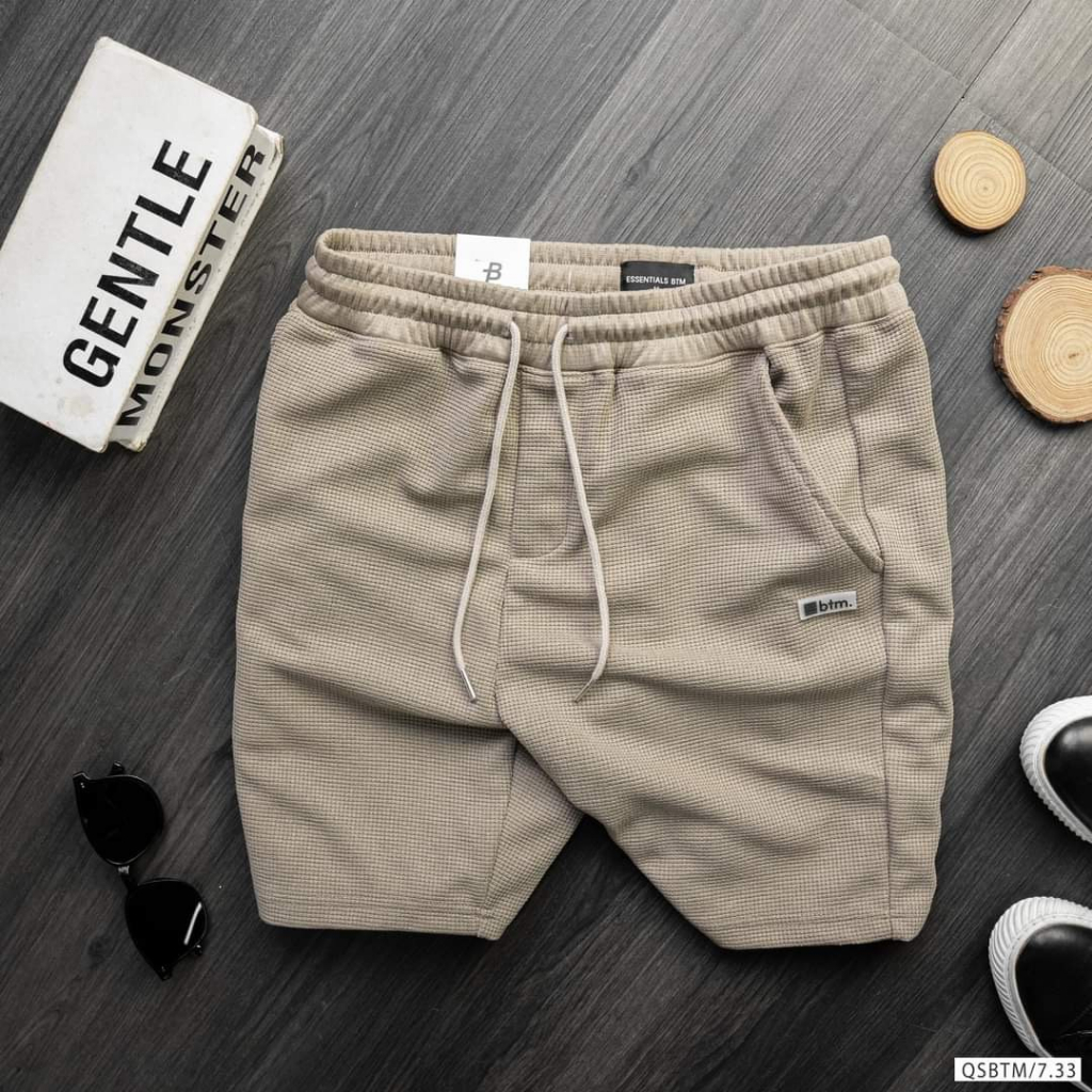 Quần đùi nam,nữ vải tổ ong co giãn