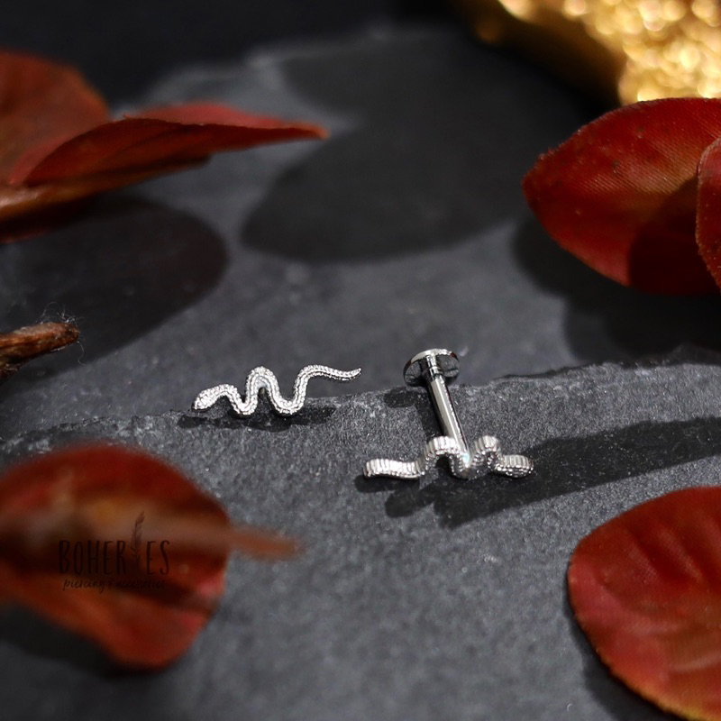 Khuyên rắn bạc 925