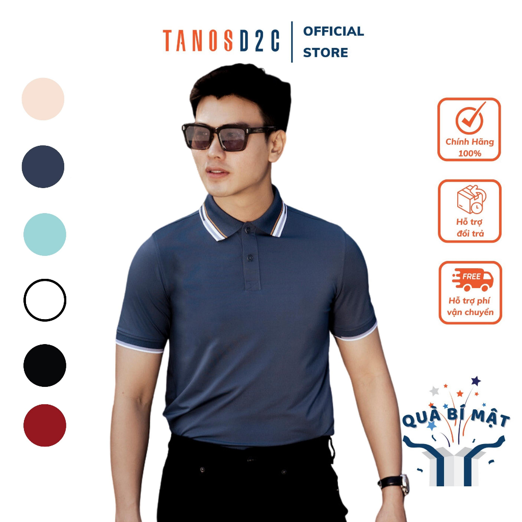 Áo Polo Nam Cổ Viền Sọc TANOSD2C Vải Coolmax, Chuẩn Form Sang Trọng Thoáng Khí Thoải Mái Nhiều Màu - A02-135