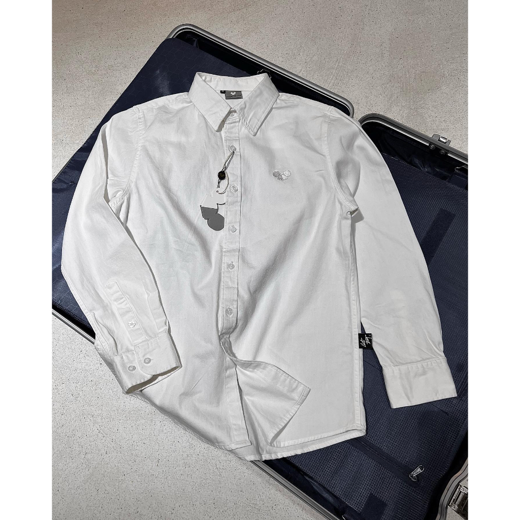 ÁO SƠ MI Oxford trắng Mini Logo CHUOTTRANG