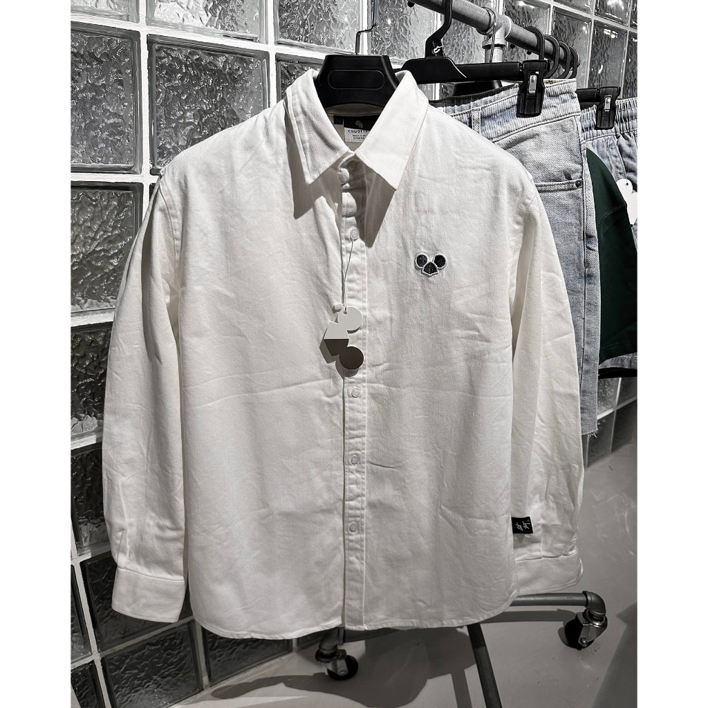 ÁO SƠ MI Oxford trắng Mini Logo CHUOTTRANG