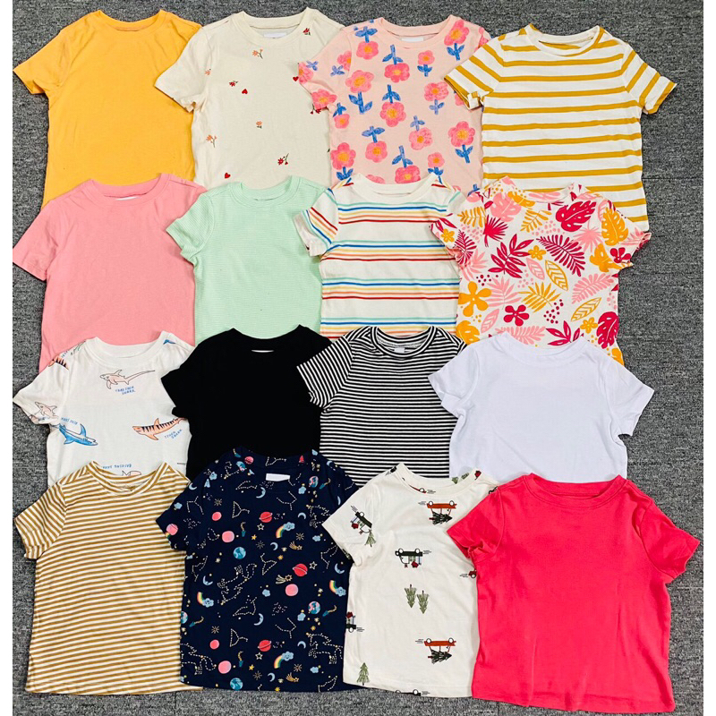 Combo 5 Áo phông ngắn tay, dài tay trẻ em Kids VNXK satsunkid vải siêu mát mẫu mới 2022