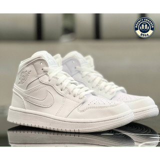 Giày Thể Thao Nike Jordan 1 Mid Triple White