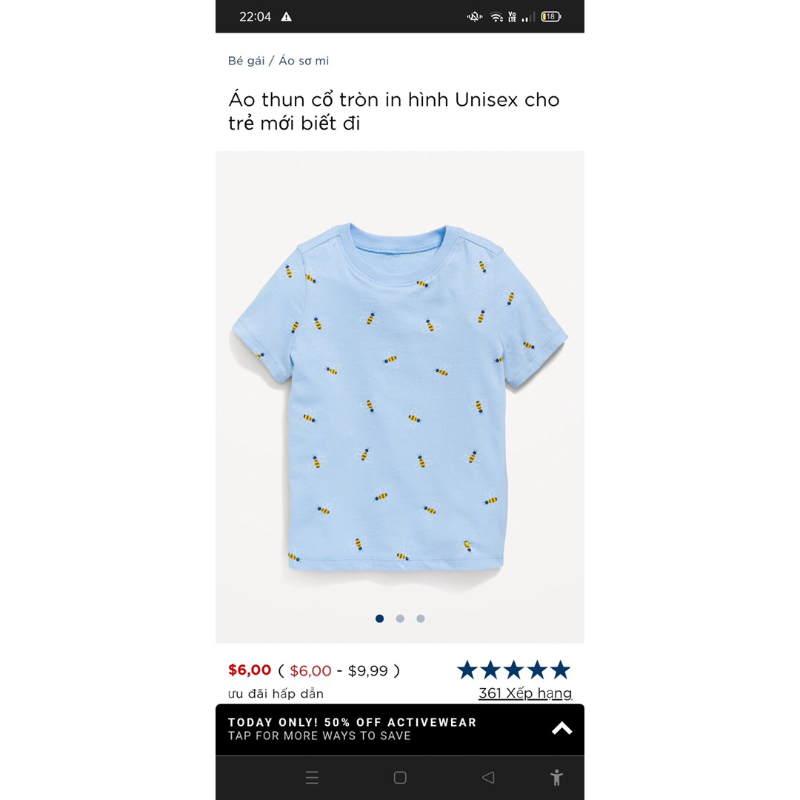 Áo ngắn tay bé trai hoạ tiết old. navyy sz 1-5Y