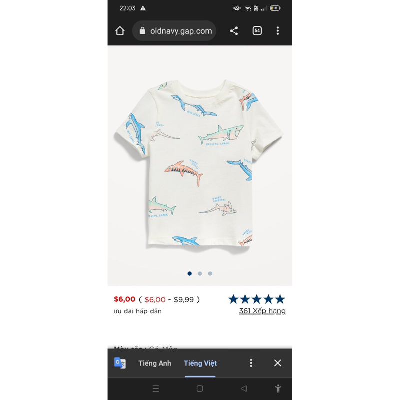 Áo ngắn tay bé trai hoạ tiết old. navyy sz 1-5Y