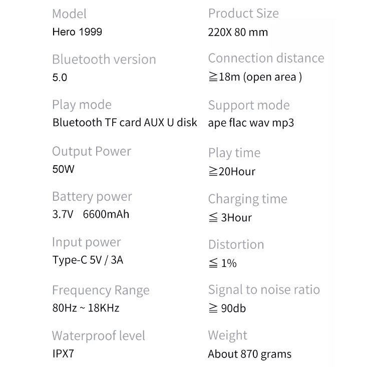 Loa bluetooth Xdobo Hero 1999 loa ngoài trời công suất 50W, chơi nhạc 20 giờ, chống nước IPX7, dùng như sạc dự phòng