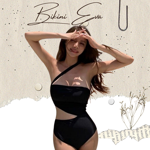 Bikini bộ bơi liền thân khoét eo siêu hot dây chéo vai sành điệu EVA LTKEDC
