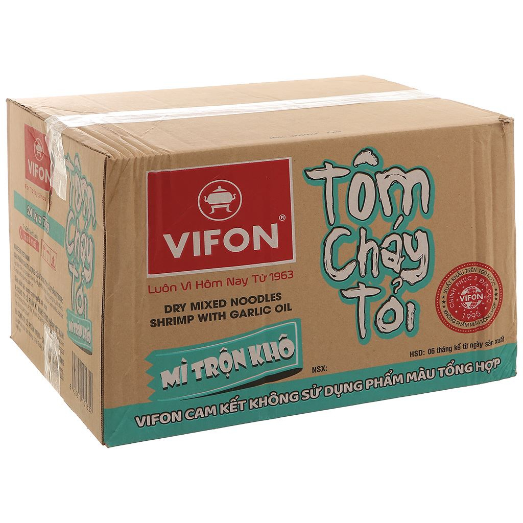 Mì trộn Vifon tôm cháy tỏi ly 75g