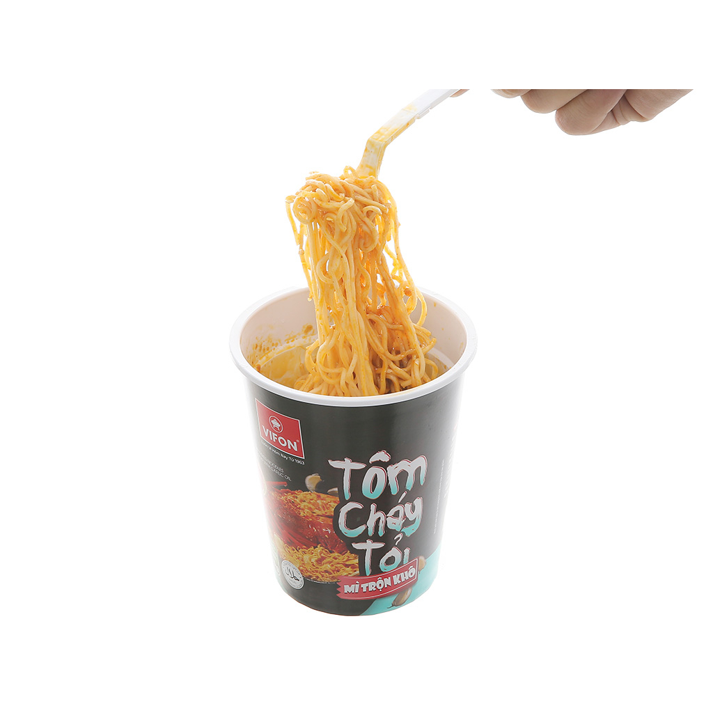 Mì trộn Vifon tôm cháy tỏi ly 75g