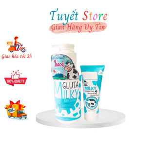 Sữa Tắm MILKY GLUTA 800ml Tặng Kèm Sữa Rửa Mặt 190g