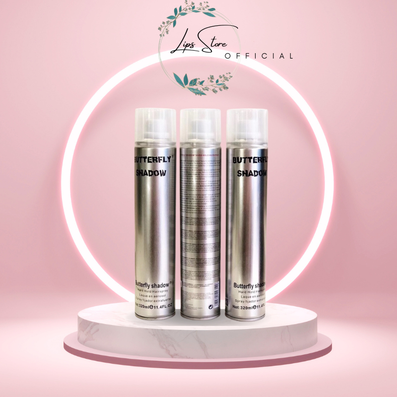 GÔM BẠC xịt tóc Butterfly Shadow 320ml 600ml Chính hãng, Gôm tạo kiểu và giữ nếp tóc nam nữ