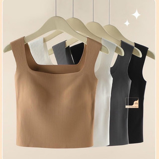 Áo bra 2 dây croptop có đệm ngực cotton tăm cao cấp PT69