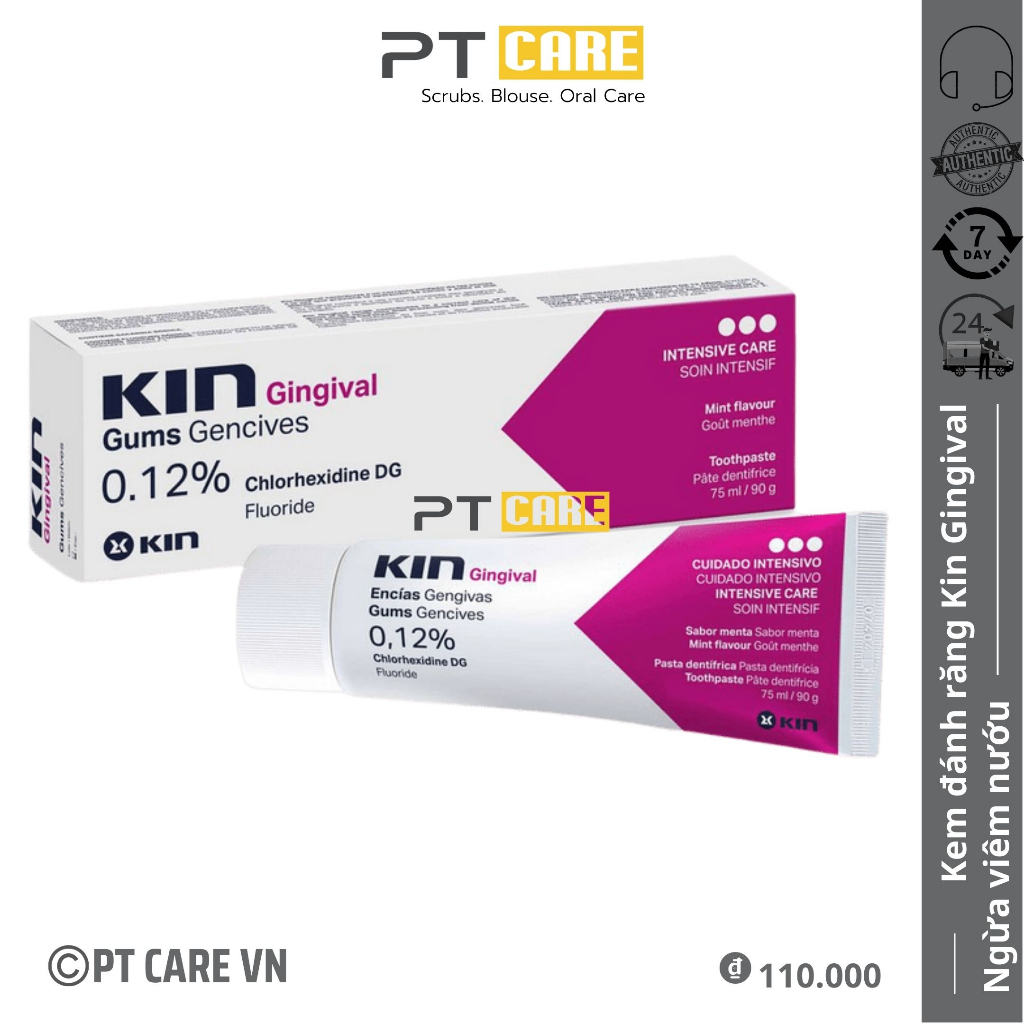 PT CARE VN | Kem Đánh Răng Kin Gingival Ngăn Ngừa Viêm Nướu 75ml