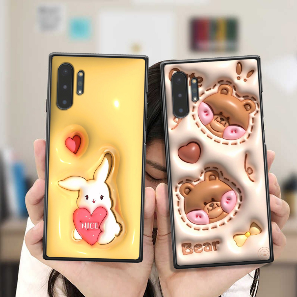 Ốp Samsung Note 10 / Note 10 Plus / Note 10+ in phẳng hình ảnh 3D siêu thực, rất cute dễ thương