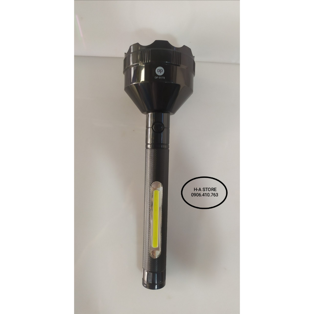 Đèn pin sạc DP 9179 cầm tay siêu sáng có đèn led bên hông