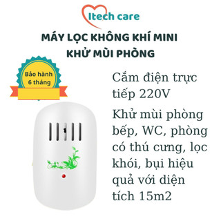 Máy lọc không khí mini ion âm khử mùi nhà vệ sinh, mùi nấu bếp, mùi khói thuốc lá và giảm bụi mịn có video test thật