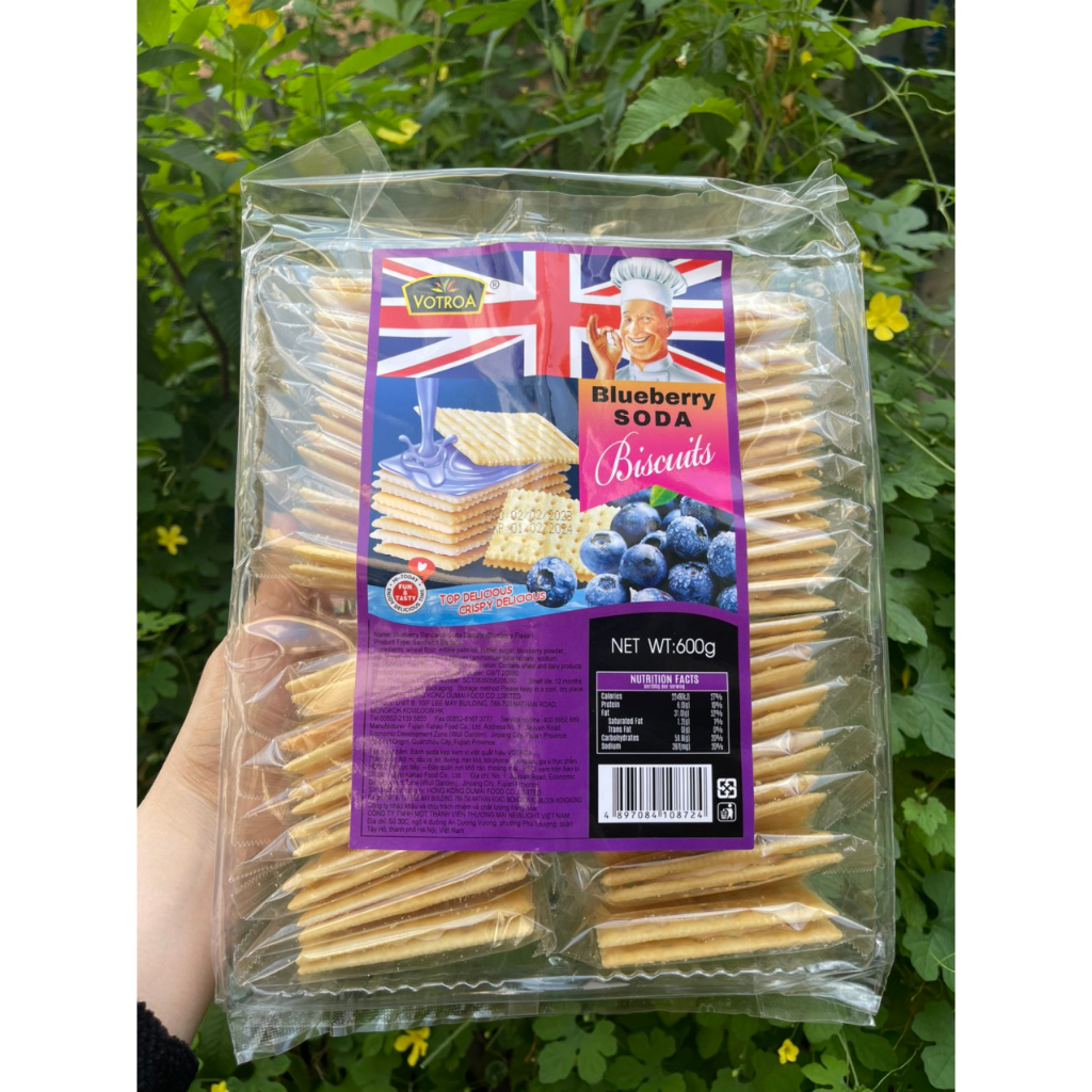 Bánh Quy Soda Kẹp Kem Vị PHÔ MAI, VIỆT QUẤT, CAM Nhập Khẩu VOTROA