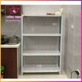 Kệ sắt v lỗ 3,4,5 tầng x cao 1-1,2-1,5m kệ sắt v lỗ đa năng lắp ghép đựng đồ siêu gọn
