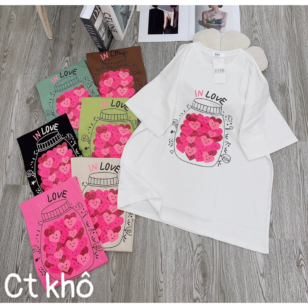 Phông 3158 dáng rộng in love mã A44