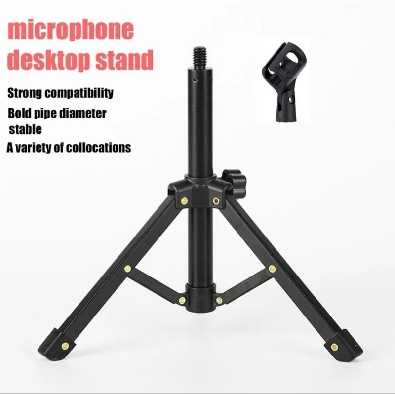 Chân mic 3 chân để bàn kim loại