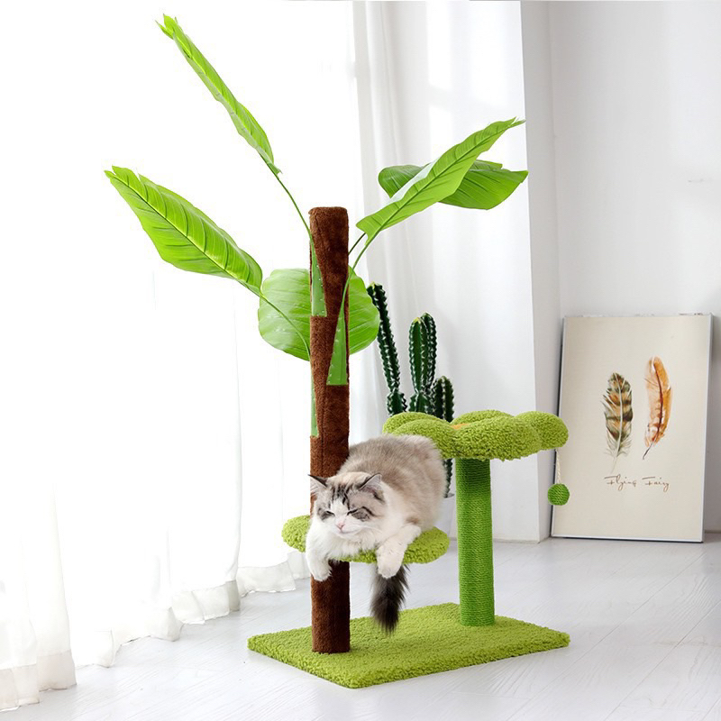 Đồ chơi trụ cào móng cho mèo - Cattree đồ chơi nhà cây cho mèo