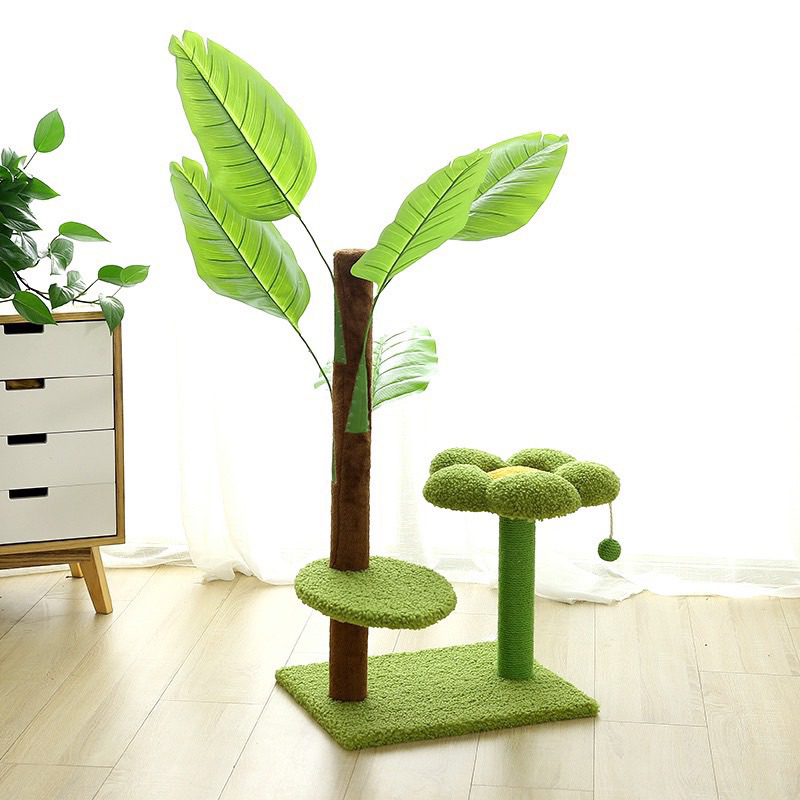Đồ chơi trụ cào móng cho mèo - Cattree đồ chơi nhà cây cho mèo